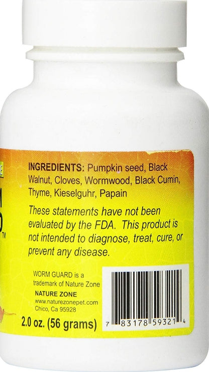 Nature Zone Worm Guard Controls Internal Worms and Parasites for Amphibians, Reptiles, and Turtles [Reptile Supplies] 2 oz