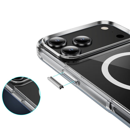 For Apple iPhone 17 Pro (6.3") Clear Magnetic Case with Built-in Magnets Compatible with MagSafe Slim Soft TPU Bumper Case Cover Clear