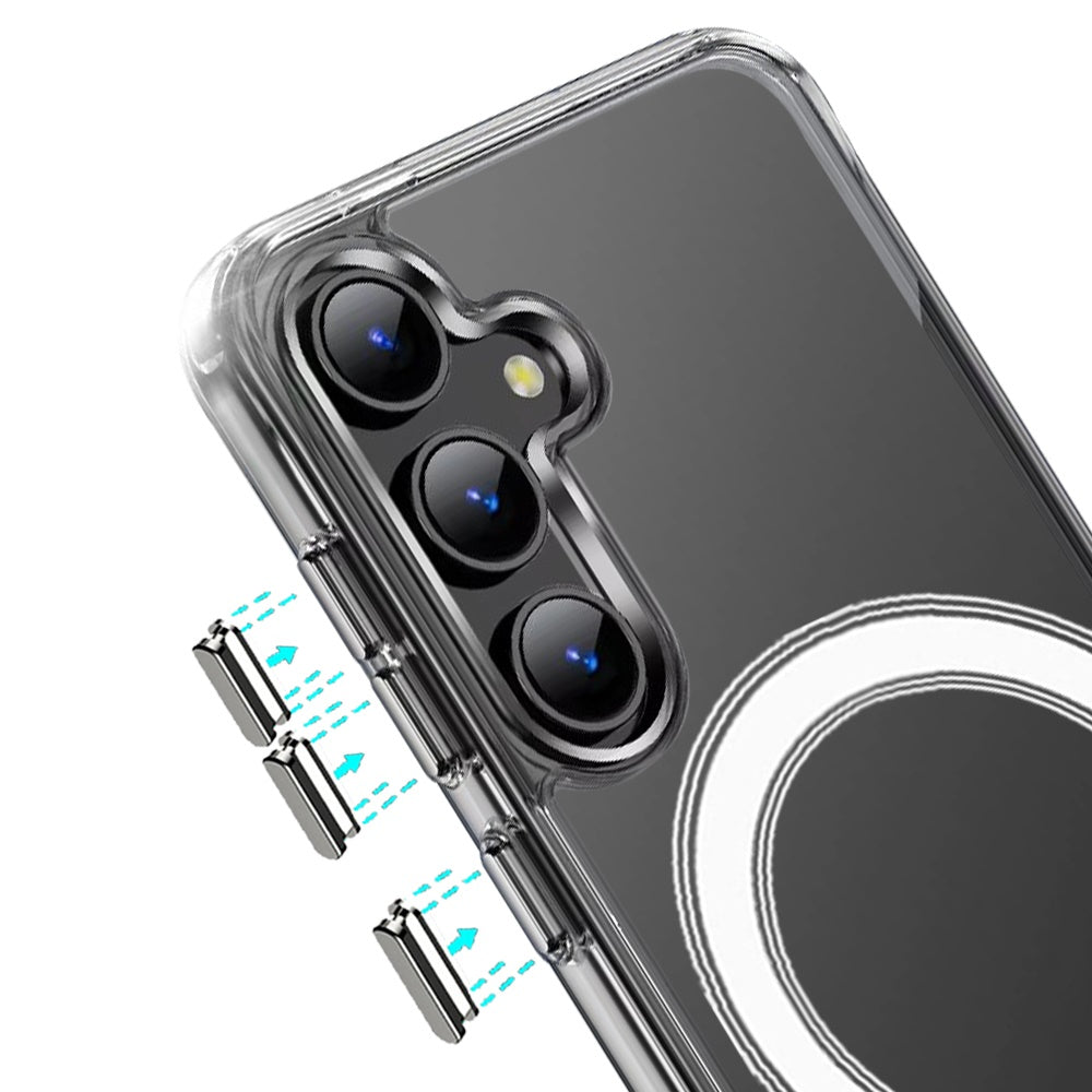 For Samsung Galaxy S26+ / S26 Plus Clear Magnetic Case with Built-in Magnets Compatible with MagSafe Slim Soft TPU Bumper Case Cover Clear