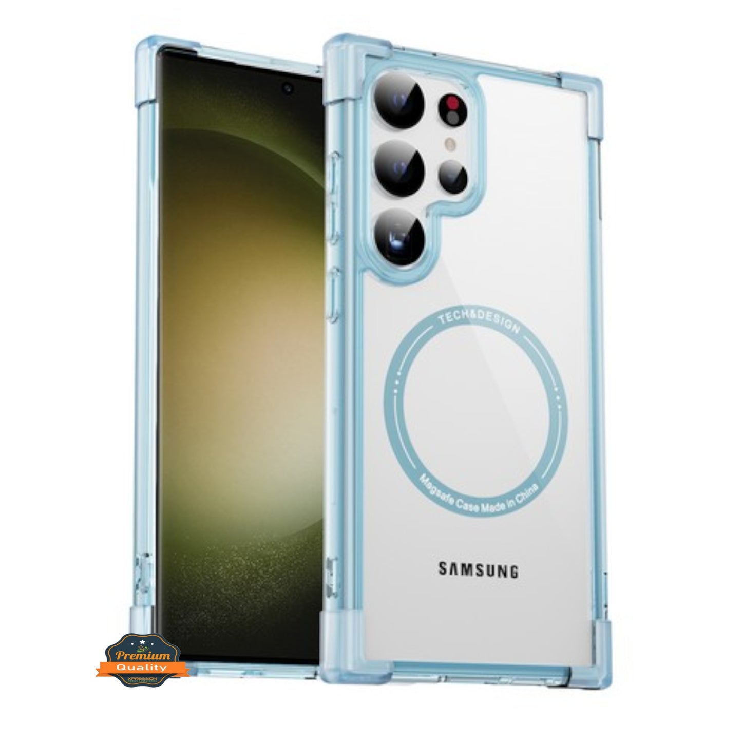 For Samsung Galaxy S25 Ultra Slim Fit Hybrid Case Clear Corner Bumper MagSafe Compatible, Hard TPU Rubber Shockproof Case Cover