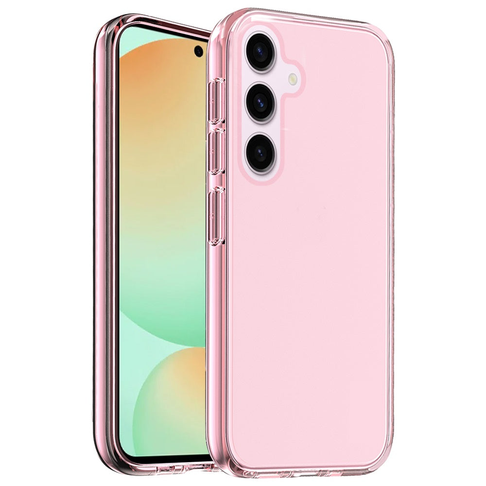 For Samsung Galaxy S24 FE /Fan Edition Transparent Shock Absorption PC + TPU Rubber Gel Thick 3mm Hybrid Silicone Slim Fit Back Case Cover