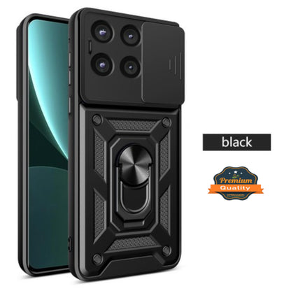 For Motorola Moto G 5G 2026 / Moto G Play 2026 Hybrid Shockproof, Built-in Sliding Camera Lens Protection with Magnetic Finger Ring Stand Holder Case Cover