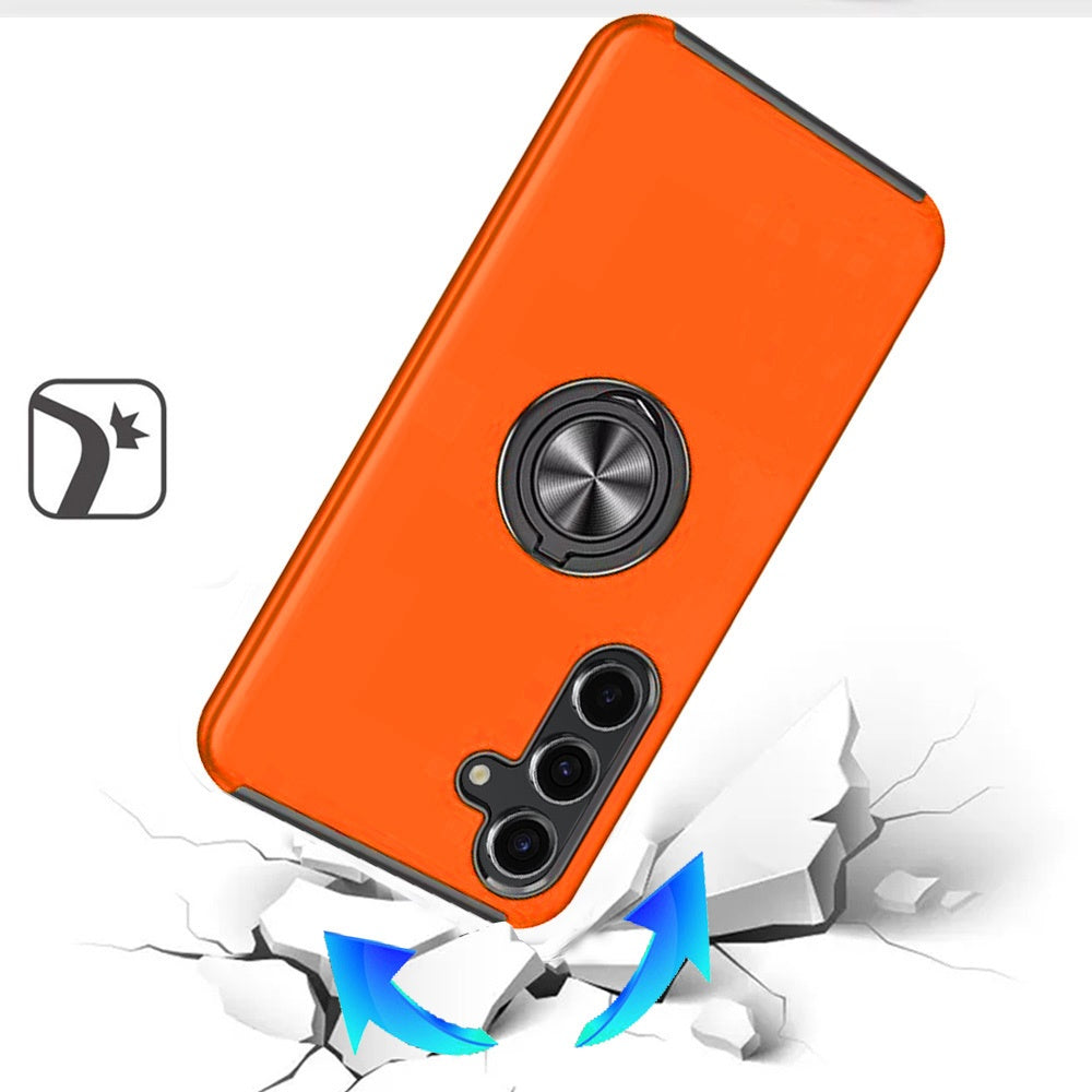For Samsung Galaxy S26 Hybrid 360 Degree Rotatable Metal Invisible Ring Stand Holder Slim Fit Magnetic Car Mount Shockproof Case Cover