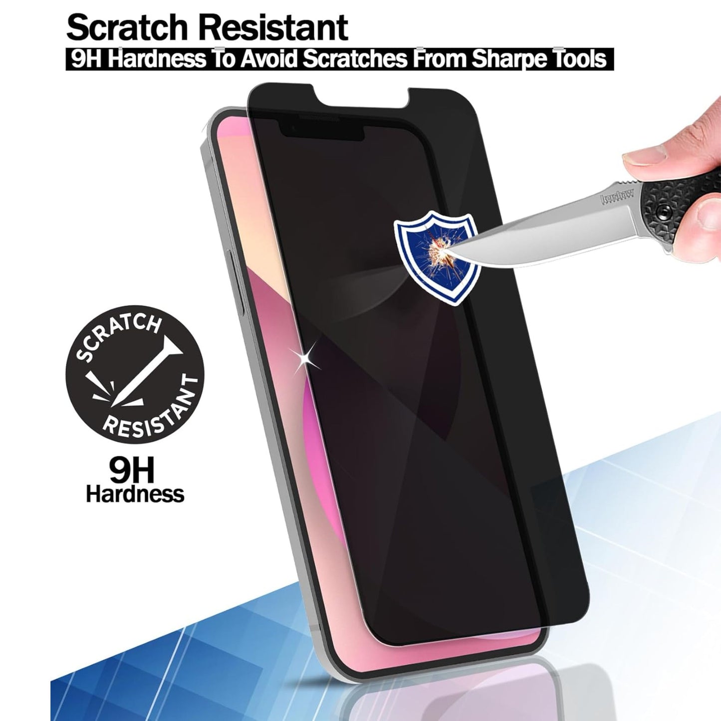 For Samsung Galaxy A26 Tempered Glass Privacy Screen Protector, Anti-Spy, Scratch Resistant, 9H Hardness, Anti-Fingerprint, Easy to Install Protector Black