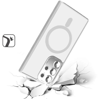 For Samsung Galaxy S23 Ultra Complete Protection HQ Hybrid with Metal Tempered Camera Glass, MagSafe Compatible Case Cover