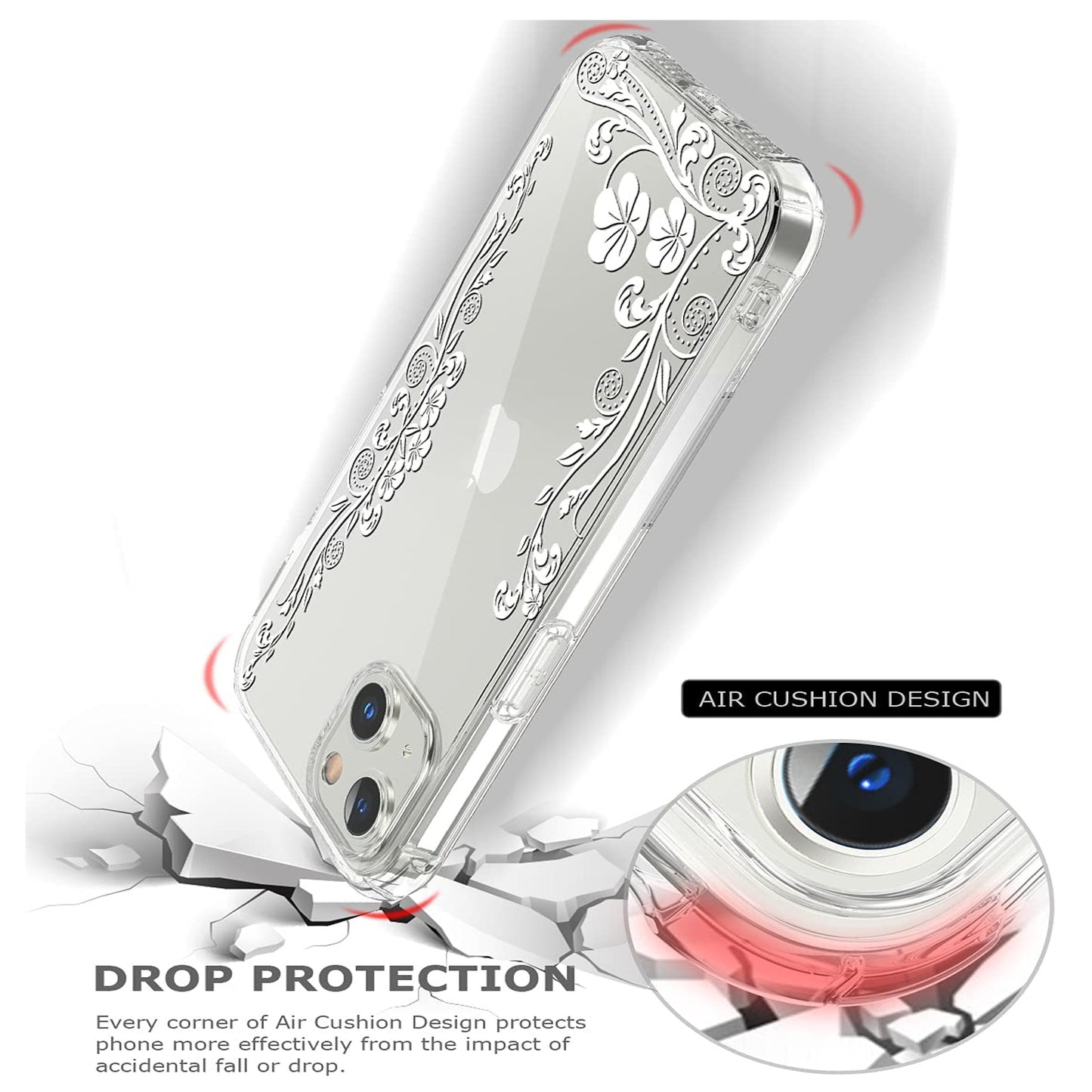 For Apple iPhone 16 Pro Max (6.9") Hybrid Trendy Image Patterns Design Transparent Hard Back Shockproof TPU Rubber Case Cover