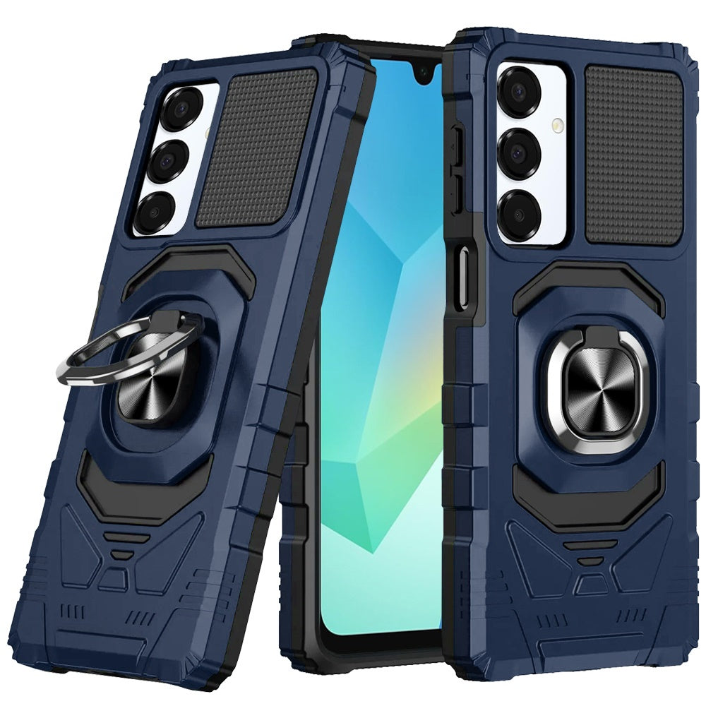 For Samsung Galaxy A16 5G Hybrid Dual Layer with 360° Rotate Magnetic Ring Stand Holder Kickstand TPU Rugged PC Shockproof Case Cover