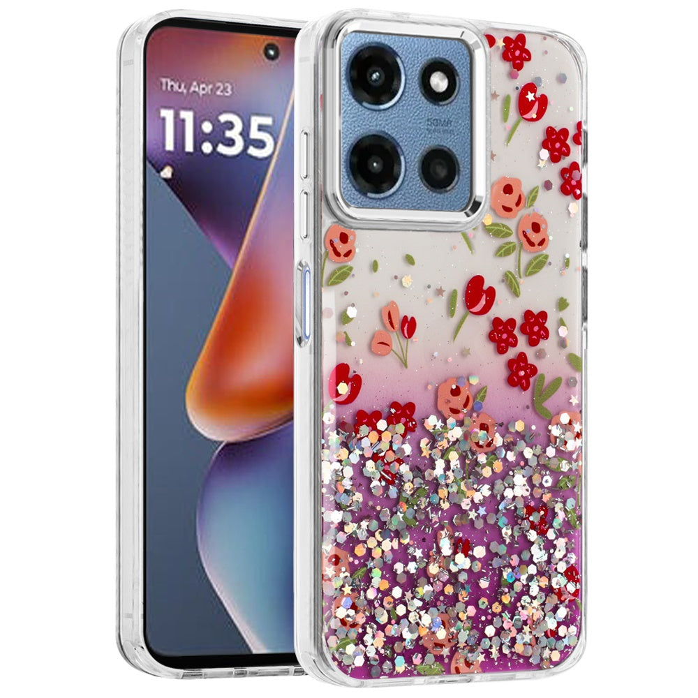 For Motorola Moto G 5G 2025 Fashion Beautiful Epoxy Design Hybrid Fashion Stylish TPU Protective, Shockproof Hybrid PC Case Cover