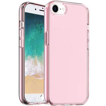 For Apple iPhone 17E /16E Transparent Shock Absorption PC + TPU Rubber Gel Thick 3mm Hybrid Silicone Slim Fit Back Case Cover Pink
