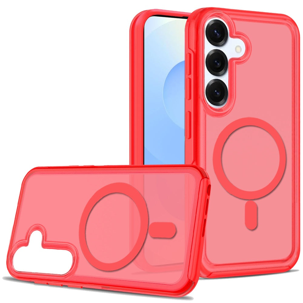 Slim & Durable Compatible with MagSafe Hybrid Shockproof Glossy Oil Protective Dual Layer TPU + PC