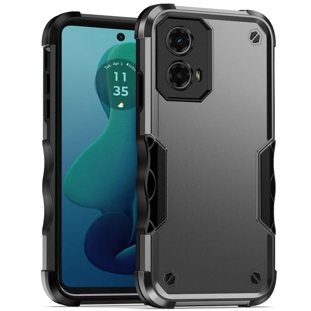 For Motorola Moto G 5G 2024 Slim Fit Back Hybrid Lightweight Shockproof 2-in-1 Hybrid Hard PC Bumper Frame Armor Protection Case Cover