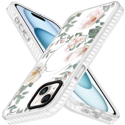 For Apple iPhone 17 Pro Max Magnetic Hybrid Stylish Design IMD Pattern, Compatible with MagSafe, Slim TPU Case Cover