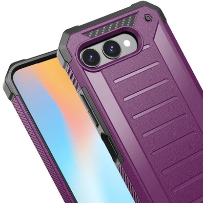 For T-Mobile Revvl 8 Tough Lined Design Hybrid Shockproof Protective Rugged TPU Hard PC with Durable Grip Case Cover