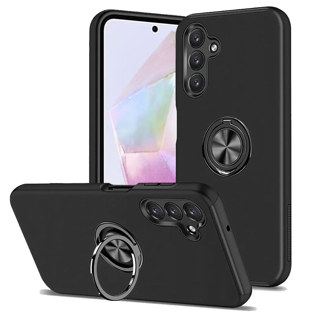 For Samsung Galaxy S26 Ultra Hybrid 360 Degree Rotatable Metal Invisible Ring Stand Holder Slim Fit Magnetic Car Mount Shockproof Case Cover