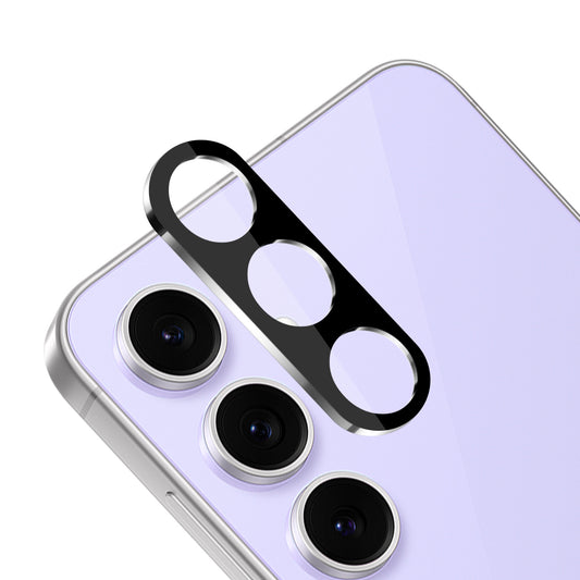 For Samsung Galaxy S25 Fan Edition /Galaxy S25 FE Camera Lens Protector Tempered Glass with Colored Edge 2.5D – Anti-Scratch, HD Clarity, Easy Install Protector Black