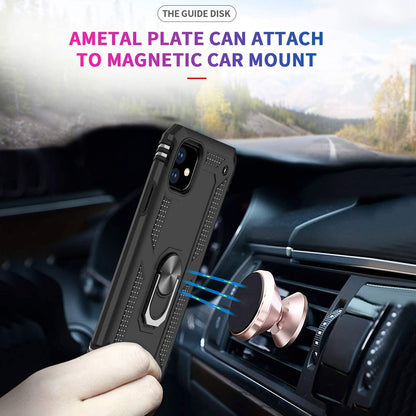 For Samsung Galaxy S25 /S24 Shockproof Hybrid Dual Layer PC + TPU with Metal Ring Kickstand Heavy Duty Armor Shell Case Cover