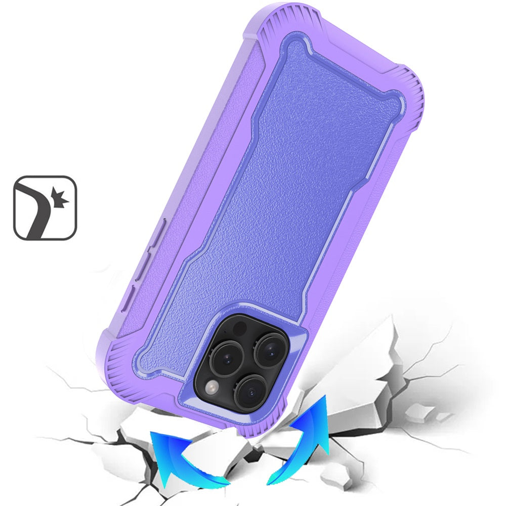 For iPhone 16 Pro Max (6.9") Tough Hybrid Case - Shockproof 3-in-1 Armor Full-Body Protection PC + TPU Rubber Bumper Frame Case Cover