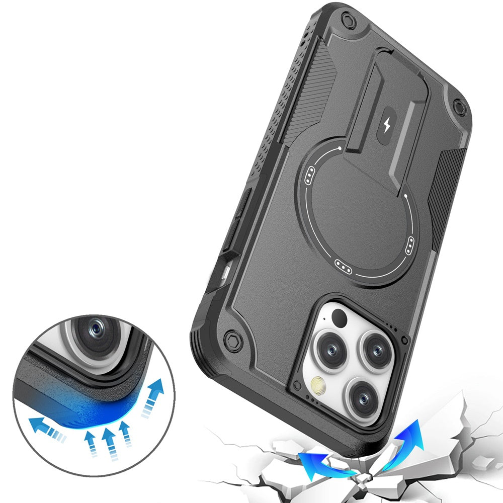 For Samsung Galaxy A37 Magnetic Invisible Kickstand Holder with Magsafe, Slim Fit Shockproof Hybrid Military Grade Heavy Duty Case Cover