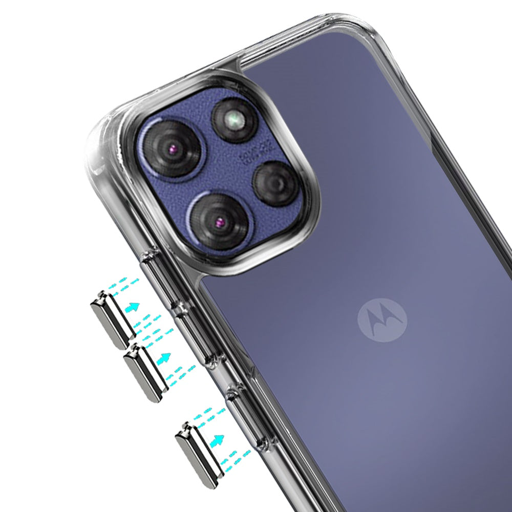 For Motorola Moto G Stylus 5G 2025 Shockproof Slim Crystal Clear Transparent Hybrid Cover with Enhanced Drop Protection Case Cover Transparent