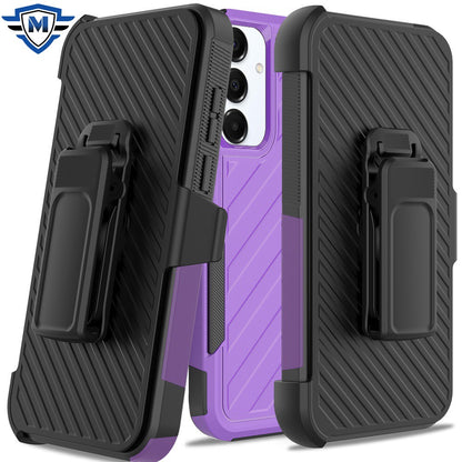 For Samsung Galaxy A26 Premium Tough Hybrid Case with Belt Clip Holster, Shockproof Rugged Design, Textured 2in1 Non-Slip Case Cover
