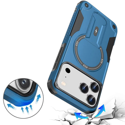 For Apple iPhone 17 Pro (6.3") Magnetic Invisible Kickstand Holder with Magsafe, Slim Fit Shockproof Hybrid Military Grade Heavy Duty Case Cover