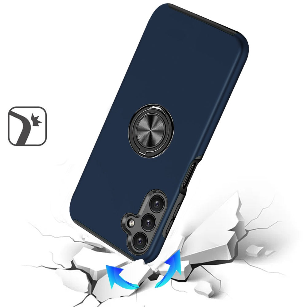 For Samsung Galaxy A36 Hybrid 360 Degree Rotatable Metal Invisible Ring Stand Holder Slim Fit Magnetic Car Mount Shockproof Case Cover