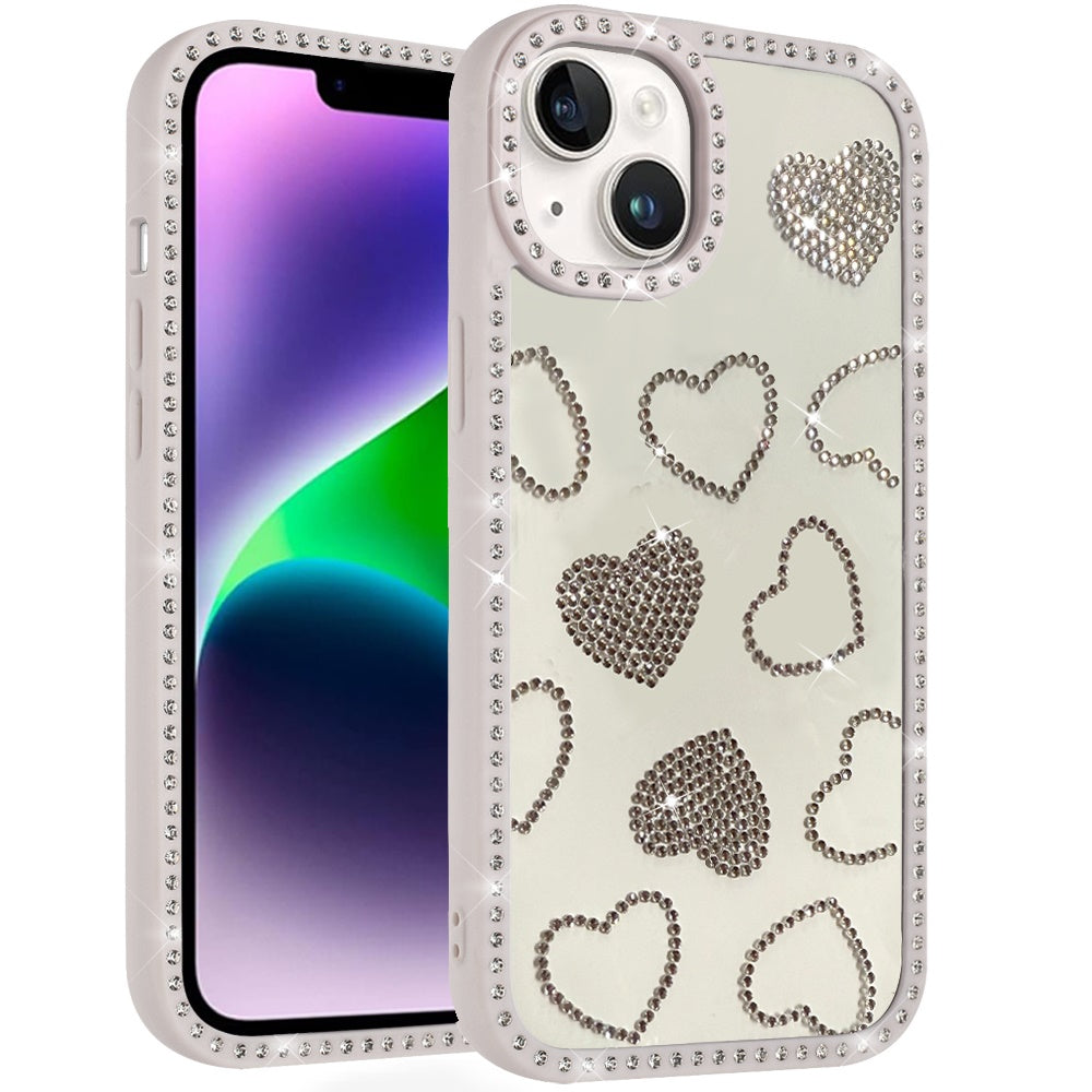 For Samsung Galaxy A37 Spread Love Glitter Shimmer Bling Diamond Edge Hybrid Drop Protection Shockproof Design Case Cover