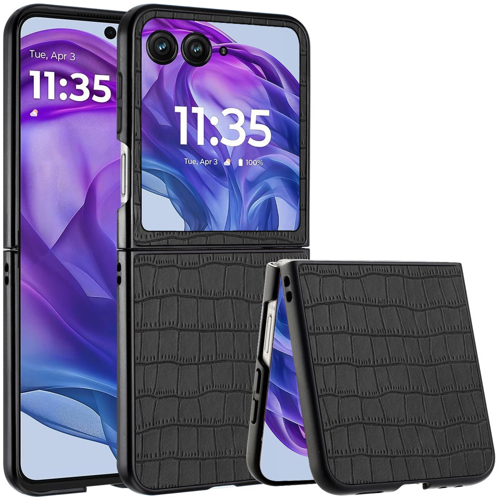 For Google Pixel 10 Pro Fold PU Vegan Leather Case, Premium Snap-On Hard Shell Cover, Slim Fit Protective Matte Finish Case Cover