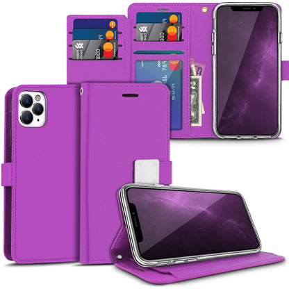 For Motorola Moto G Power 5G 2026 PU leather Wallet 6 Card Slots folio with Wrist Strap & Kickstand Pouch Flip Shockproof Case Cover Purple