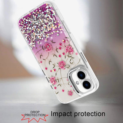 For Apple iPhone 17 (6.3") Fashion Beautiful Epoxy Design Hybrid Fashion Stylish TPU Protective, Shockproof Hybrid PC Case Cover