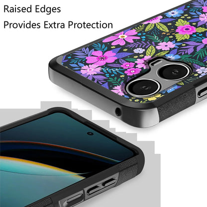 For Cricket Magic 2 5G (2024, 2nd Version) Fashion Graphic Design Hard PC TPU 2in1 Hybrid Shockproof (Magnet Mount Friendly) Case Cover Mystical Floral Boom