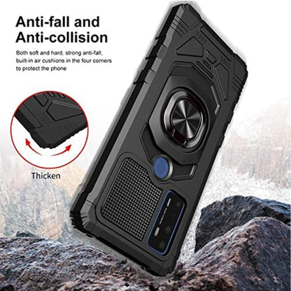 For Samsung Galaxy S25 Fan Edition /Galaxy S25 FE Hybrid Magnetic Car Mount Ring Kickstand Stand Holder Full-Body Armor Protective [Military Grade] Case Cover