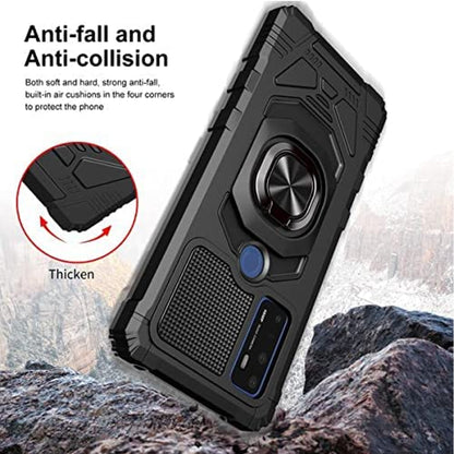 For Apple iPhone 15 Pro (6.1") Hybrid Magnetic Car Mount Ring Kickstand Stand Holder Protective [Military Grade]  Phone Case Cover