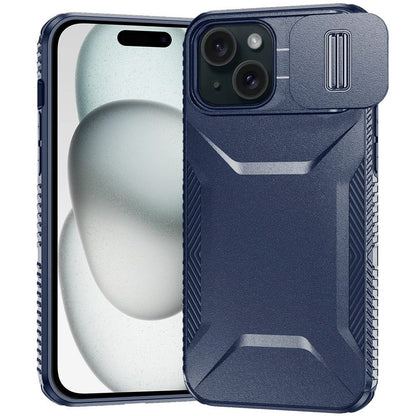 For Apple iPhone 12 /12 Pro Slim Fit Shockproof Hybrid with Slide Camera Window Covering, Rugged Tpu Silicone Hard PC Bumper Case Cover