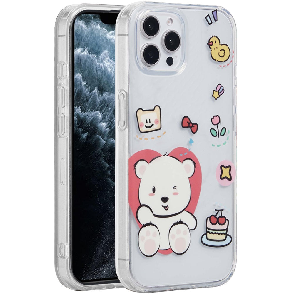 For Apple iPhone 11 Pro Max Fashion Layer Design Slim IMD TPU Protective, Shockproof Hybrid Stylish Durable Hard PC Case Cover