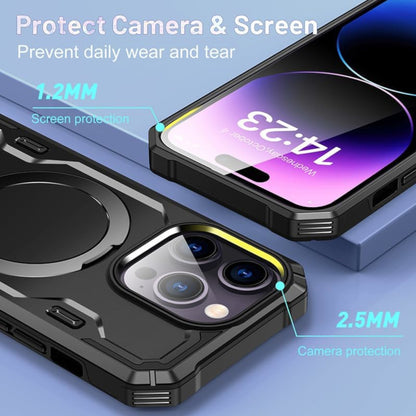 For Samsung Galaxy S25 /S24 Tough Shockproof Hybrid Magnetic Large Rotating Ring Stand Compatible with MagSafe Case Cover