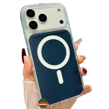 For Apple iPhone 17 Pro Crystal Clear Colorful Case Compatible with MagSafe, Shockproof Slim Protective Hybrid TPU Case Cover