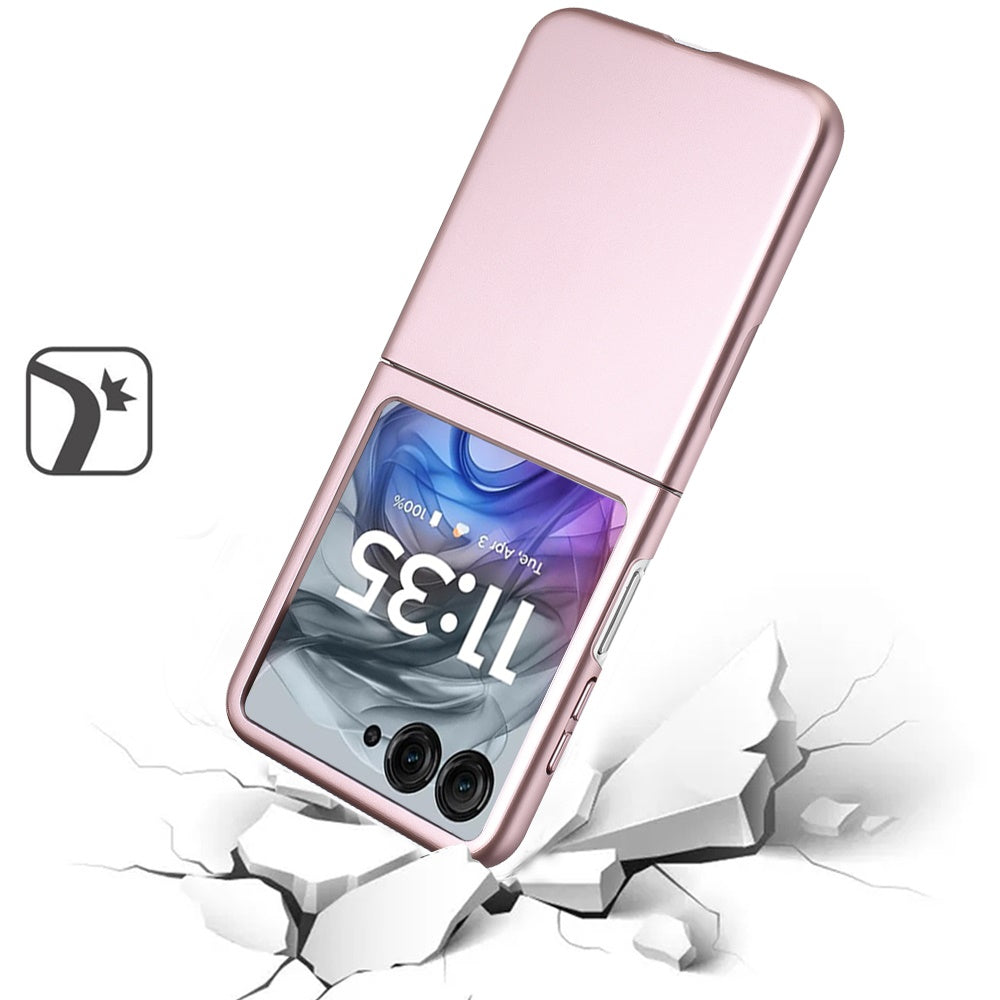 For Motorola Razr 2025 Premium Matte Finish Snap On Slim Flip Hybrid Shockproof Hard PC + Soft Rubber TPU Case Cover