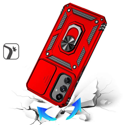 For Samsung Galaxy A26 Hybrid Ring Shockproof with 360° Rotate Ring Kickstand, Camera Lens Protection, Soft Edge Bumper Case Cover