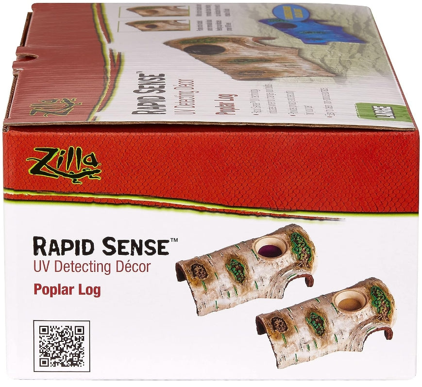 Zilla Rapid Sense Decor Poplar Log [Reptile Supplies] Large - 1 count