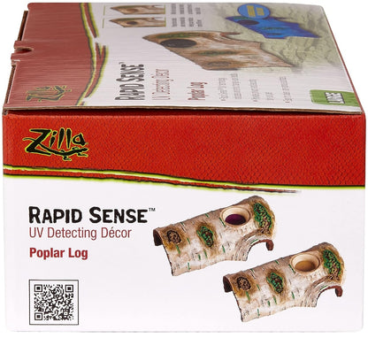 Zilla Rapid Sense Decor Poplar Log [Reptile Supplies] Large - 1 count