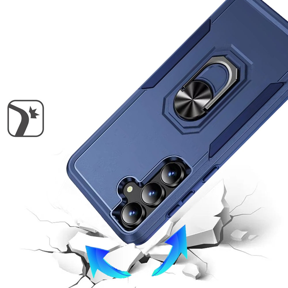For Samsung Galaxy S26 Hybrid Tough Strong Dual Layer Hard PC TPU with Magnetic Ring Stand Heavy-Duty Armor Design Case Cover