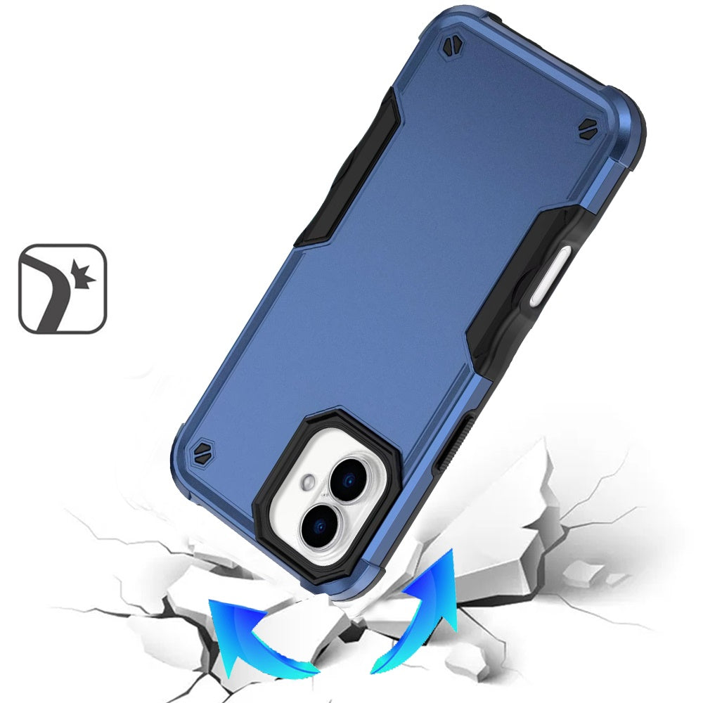 For Apple iPhone 17 (6.3") Slim Tough Shockproof Hybrid Heavy Duty 2in1 Dual Layer TPU Bumper Rugged Rubber Defend Armor Case Cover