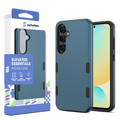 For Hybrid Slim Shockproof Bumper Protective Hard PC + Rubber TPU Phone Cover Bravo Series Case for Samsung Galaxy S24 Fan Edition - Blue Case Cover Blue