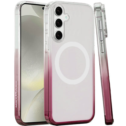 For Samsung Galaxy S25 Ultra Transparent Two Tone Gradiant Magnetic Space [Compatible with Magsafe] Hybrid Shockproof Protective Case Cover