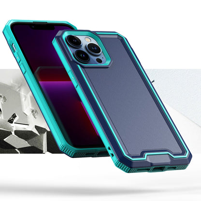 For Samsung Galaxy A16 5G Tough Modern Fused Hybrid Armor Hard PC + TPU Rubber Shockproof Drop Impact Protection Case Cover Blue