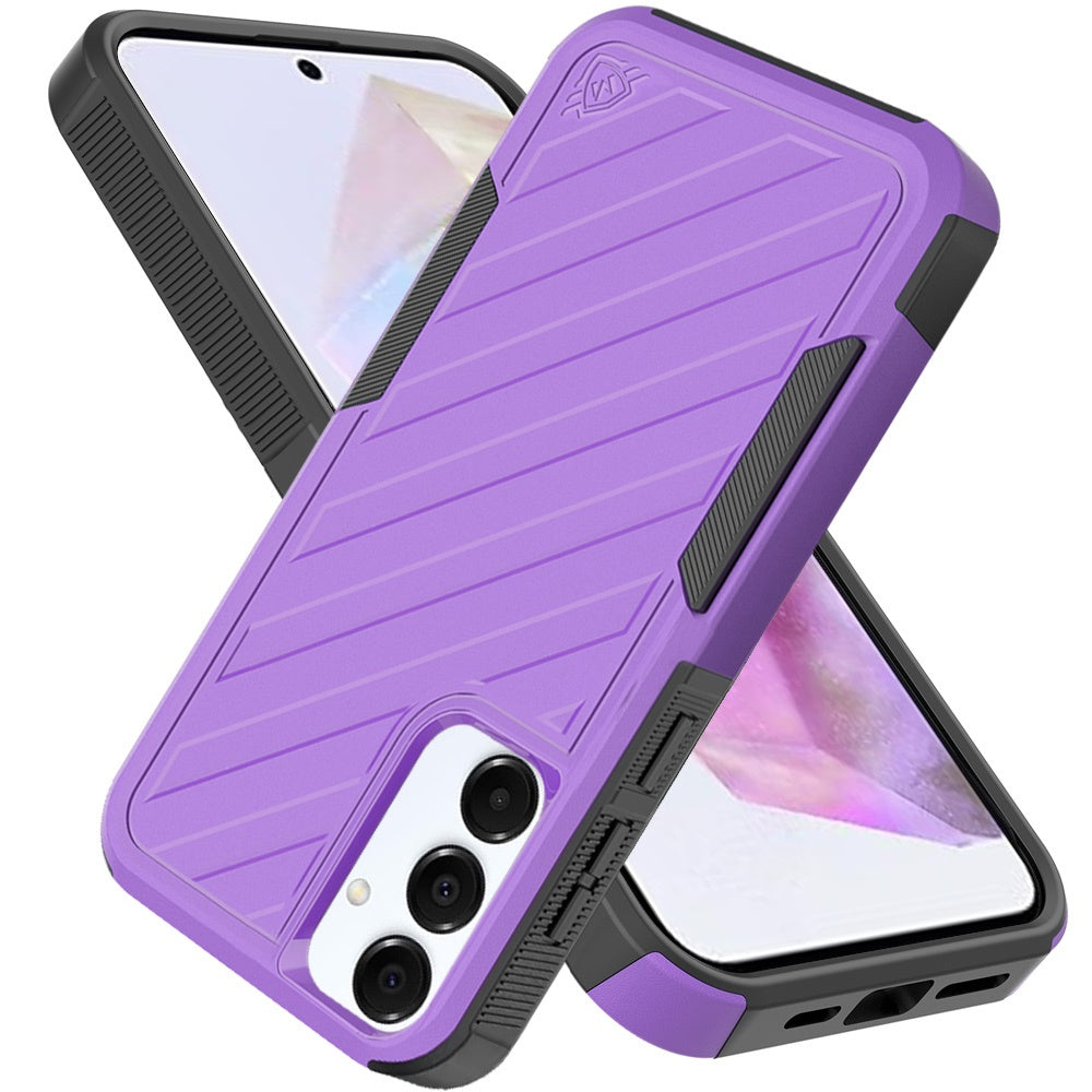 For Samsung Galaxy A36 Hybrid lined shockproof dual layer Rugged 2in1 Hard PC & Silicone TPU Non Slip Textured Tough Armor Case Cover