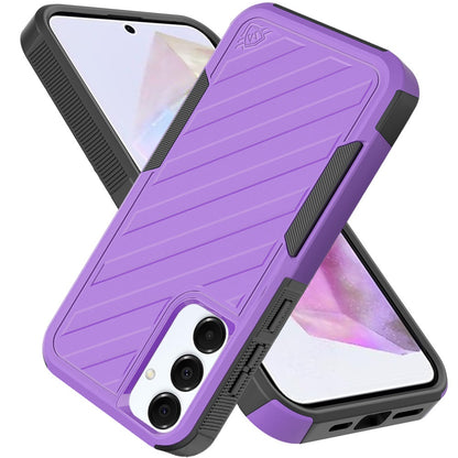 For Samsung Galaxy A36 Hybrid lined shockproof dual layer Rugged 2in1 Hard PC & Silicone TPU Non Slip Textured Tough Armor Case Cover