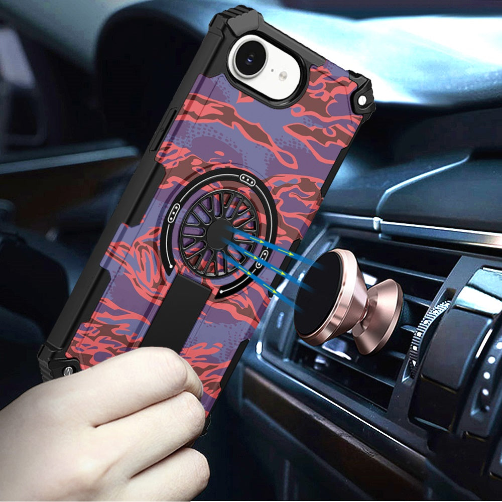 For Samsung Galaxy S26 Ultra Texture Design Stylish Invisible Kickstand Case, MagSafe Compatible Hybrid Shockproof Cover, Car Mount Friendly Case Cover