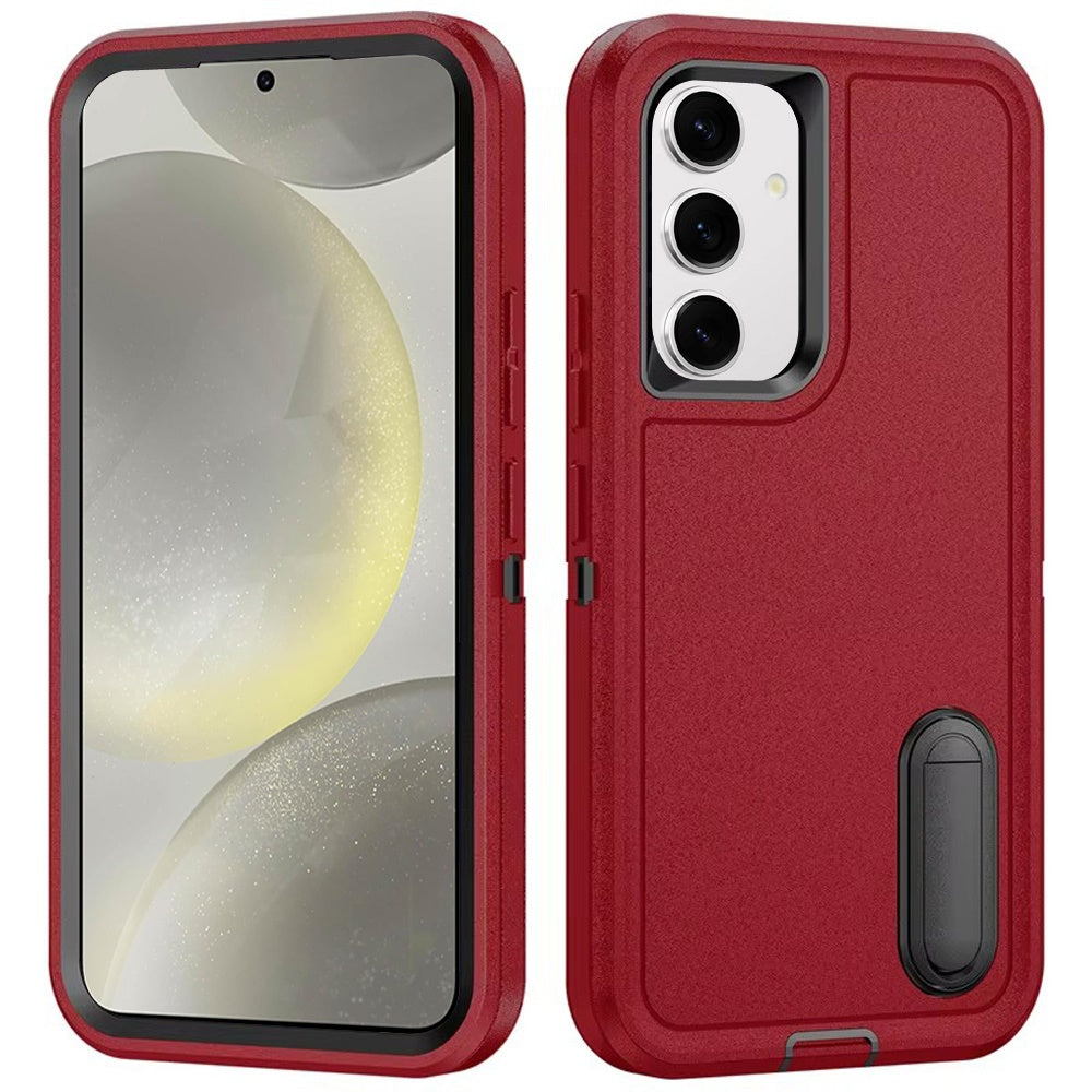 For Samsung Galaxy S25 Plus /S25+ /S24/Plus Hybrid 3 Layers Hard 3in1 Shockproof with Kickstand Heavy Duty Hard TPU Rubber Anti-Drop Case Cover